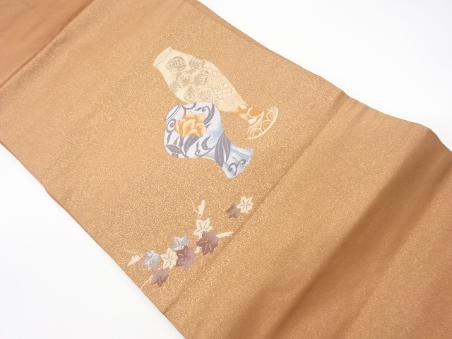JAPANESE KIMONO / VINTAGE NAGOYA OBI / WOVEN FLOWER VASE